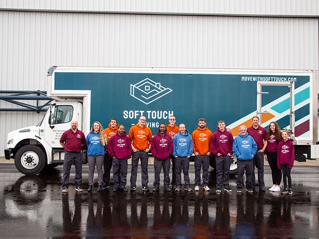 Soft Touch Moving full crew with branded truck Indianapolis